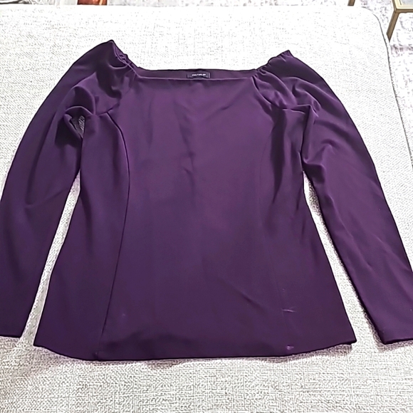Ann Taylor Dark purple 💜 Tailored top xs - Picture 1 of 9